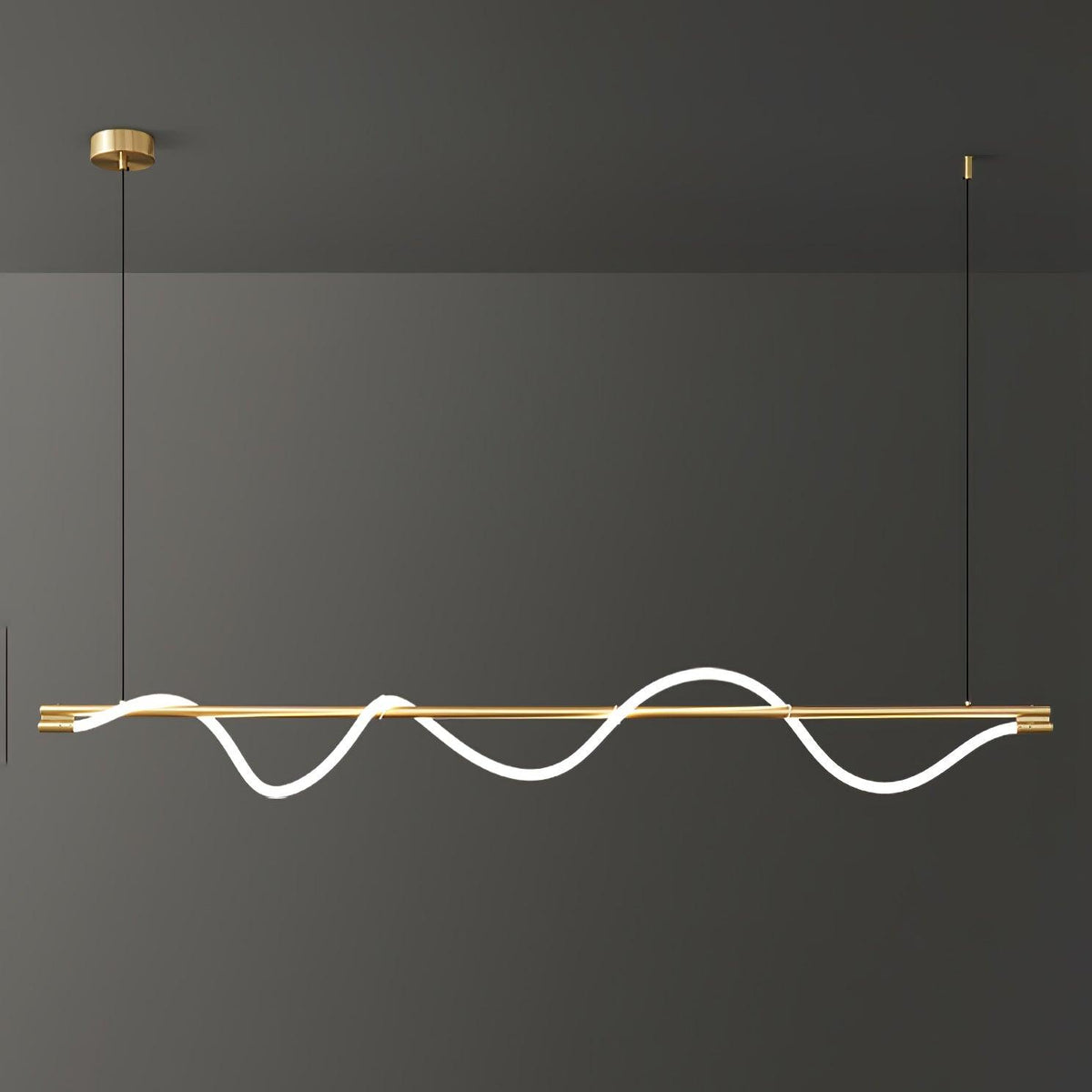 Pulse Minimalist Brass Pendant Lamp
