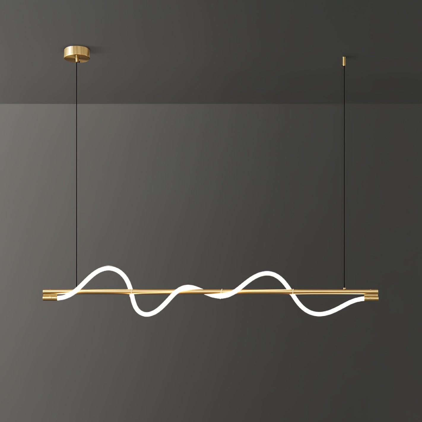 Pulse Minimalist Brass Pendant Lamp
