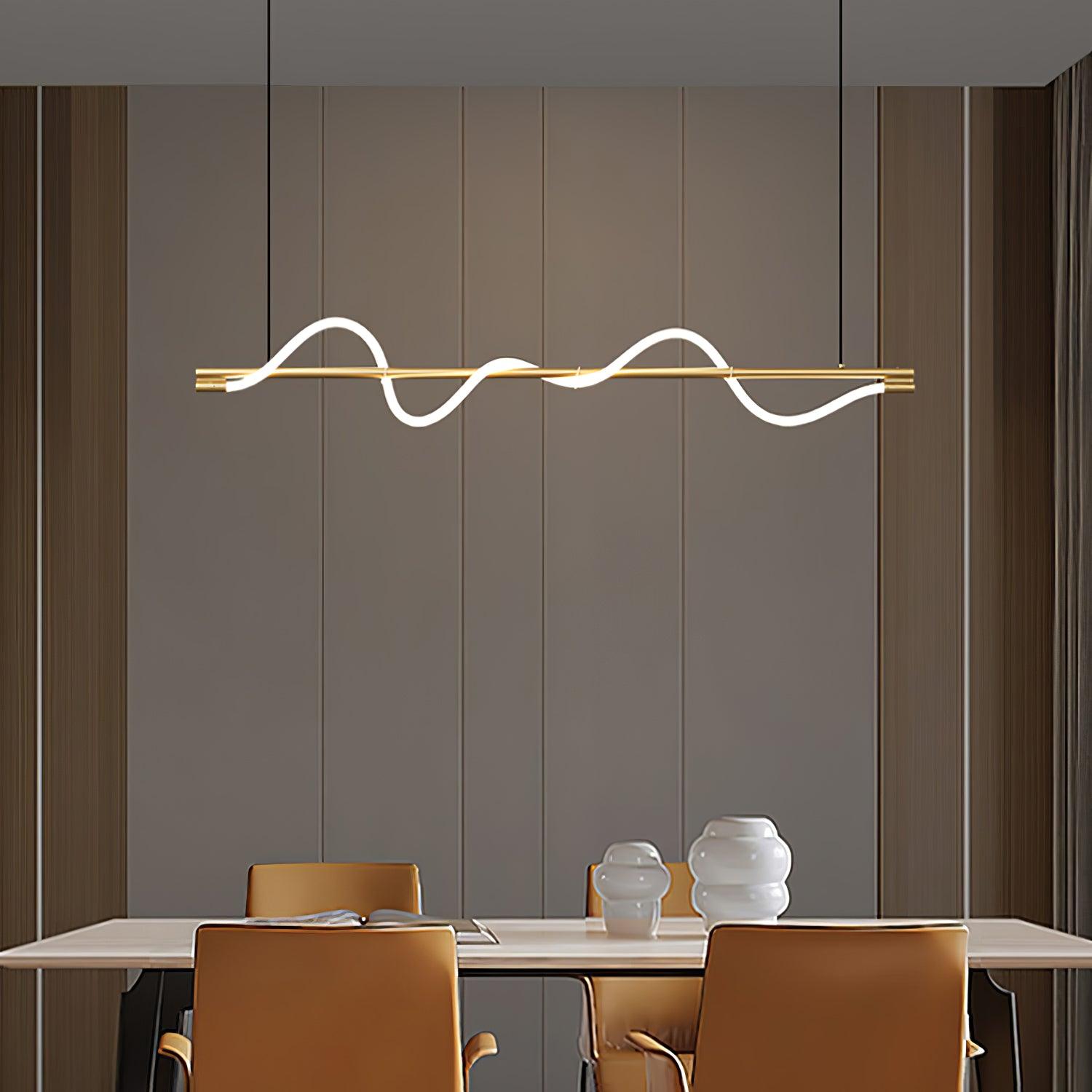 Pulse Minimalist Brass Pendant Lamp