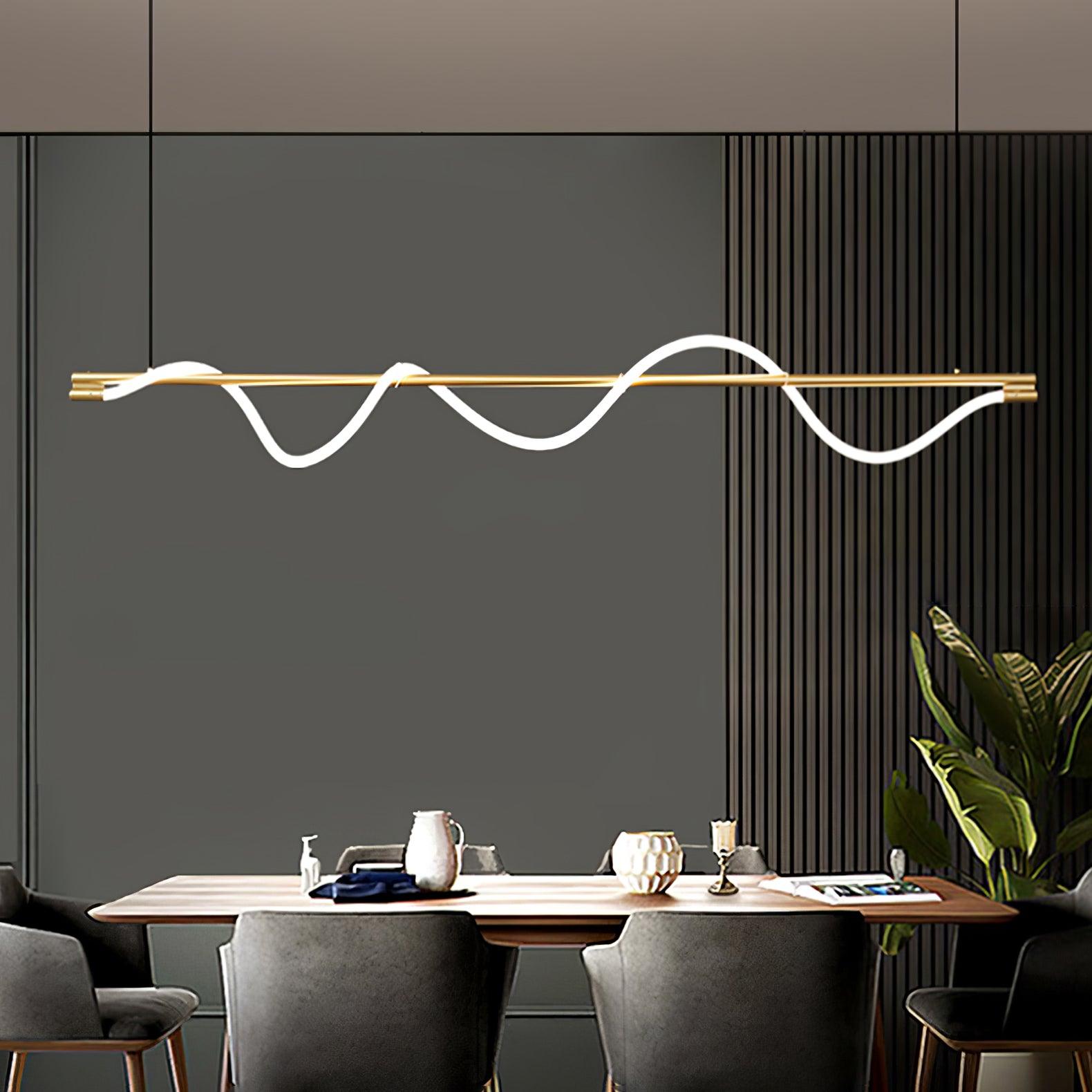 Pulse Minimalist Brass Pendant Lamp