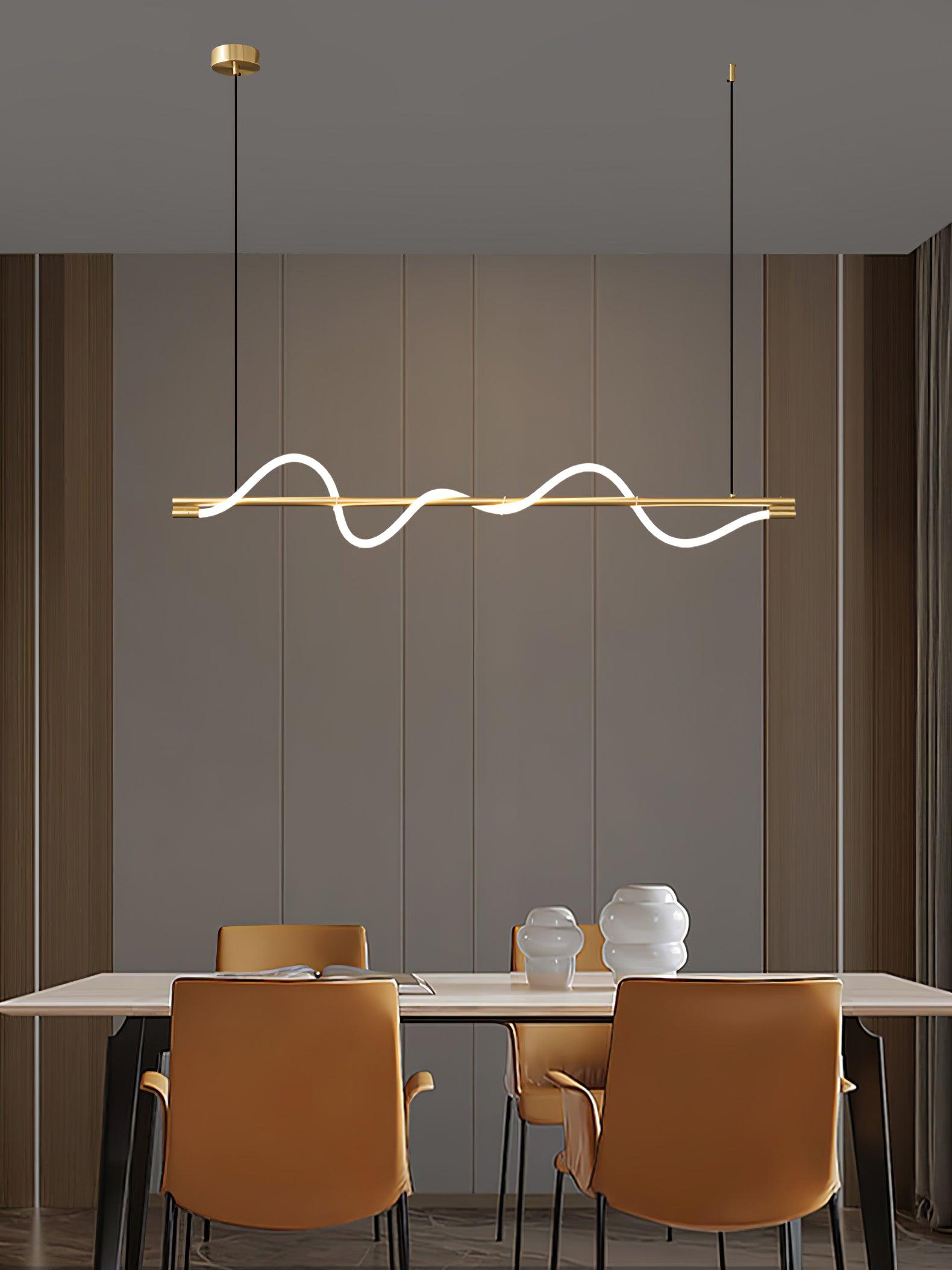Pulse Minimalist Brass Pendant Lamp