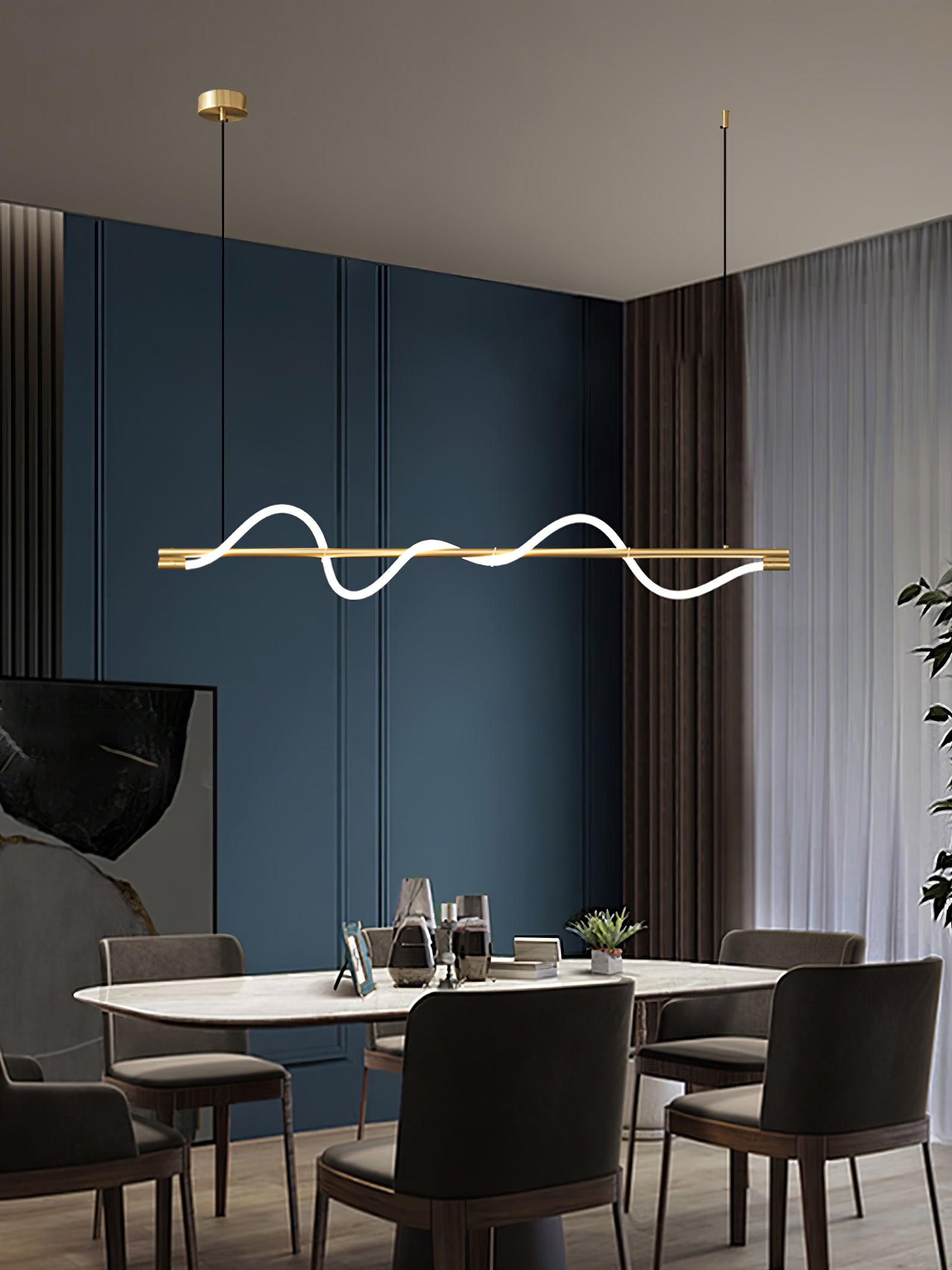 Pulse Minimalist Brass Pendant Lamp