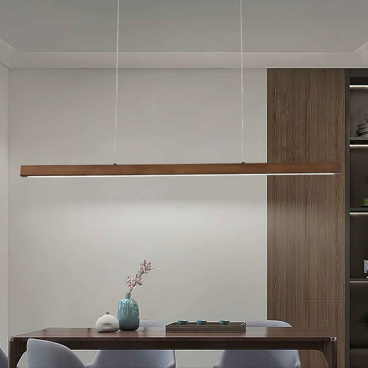 Calderwood Linear Wooden Pendant Light