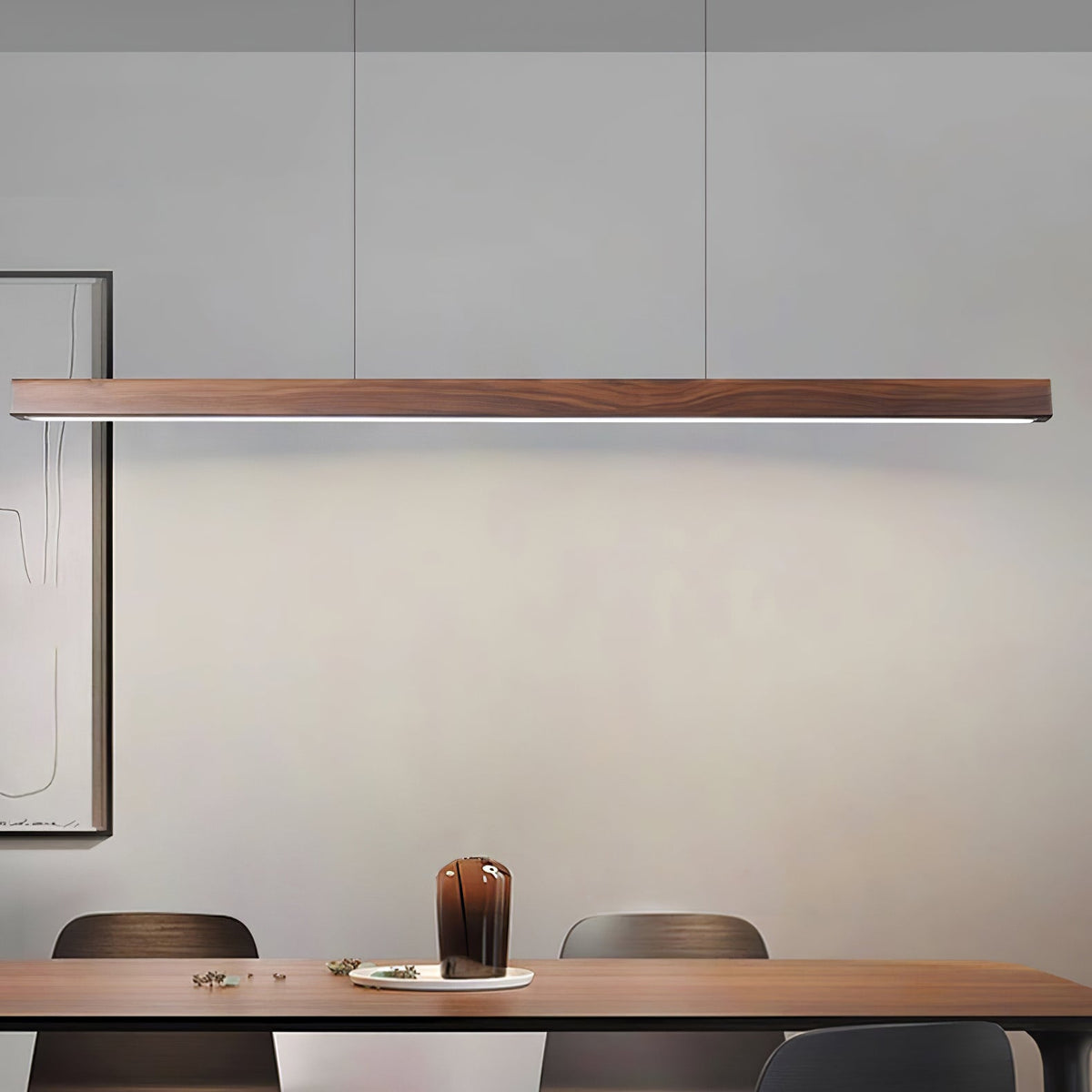 Rinalina Linear Minimalist Wood Pendant Light