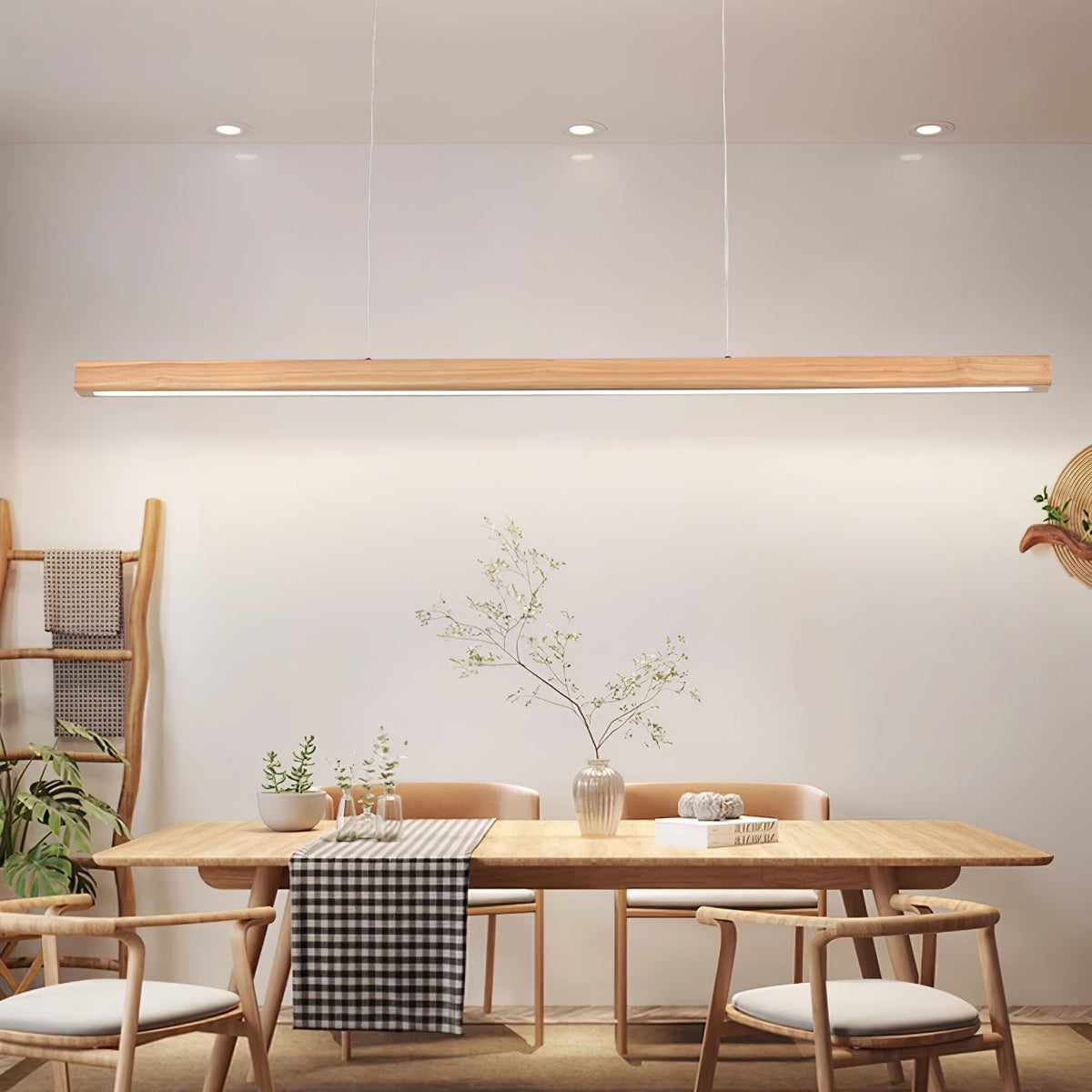 Calderwood Linear Wooden Pendant Light
