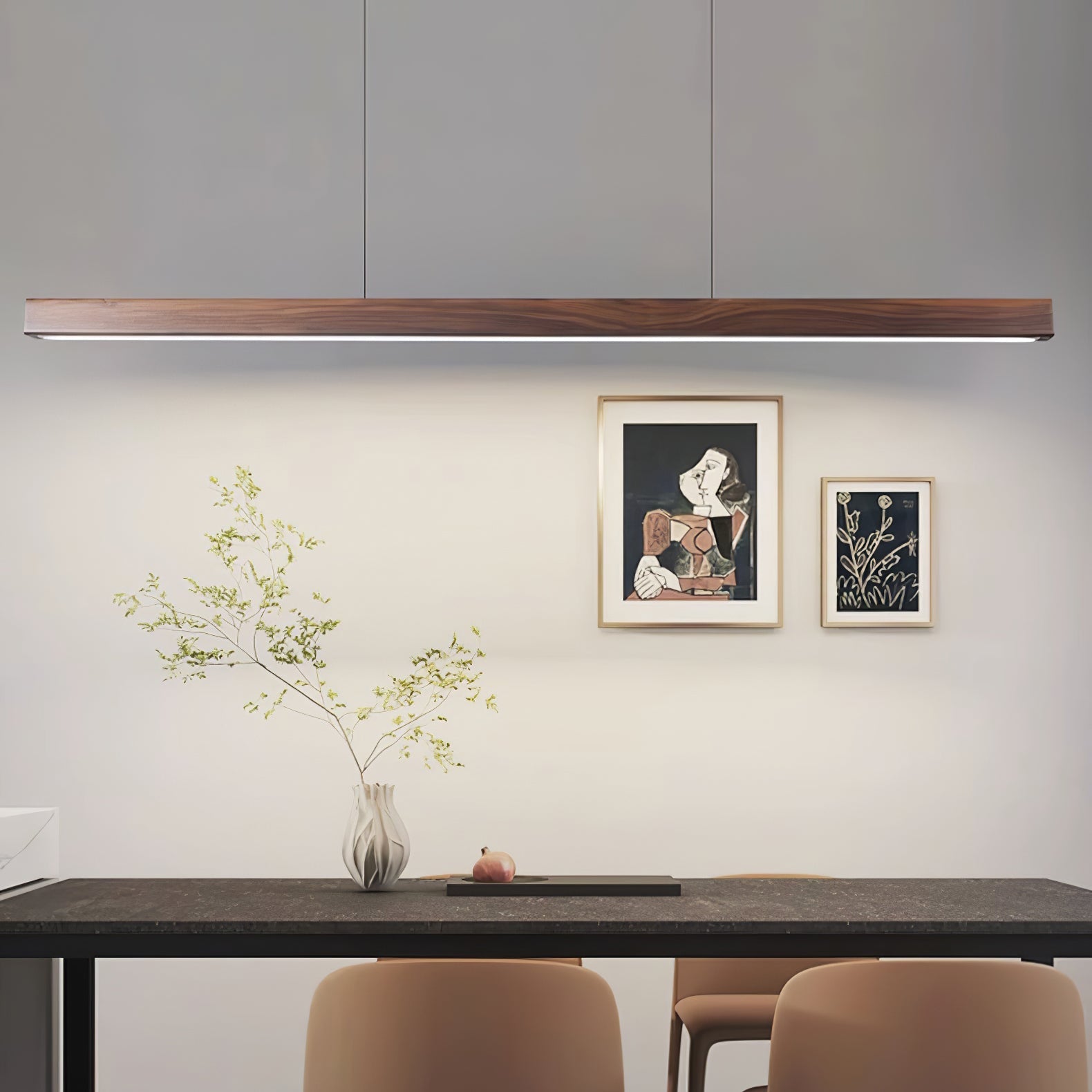Calderwood Linear Wooden Pendant Light