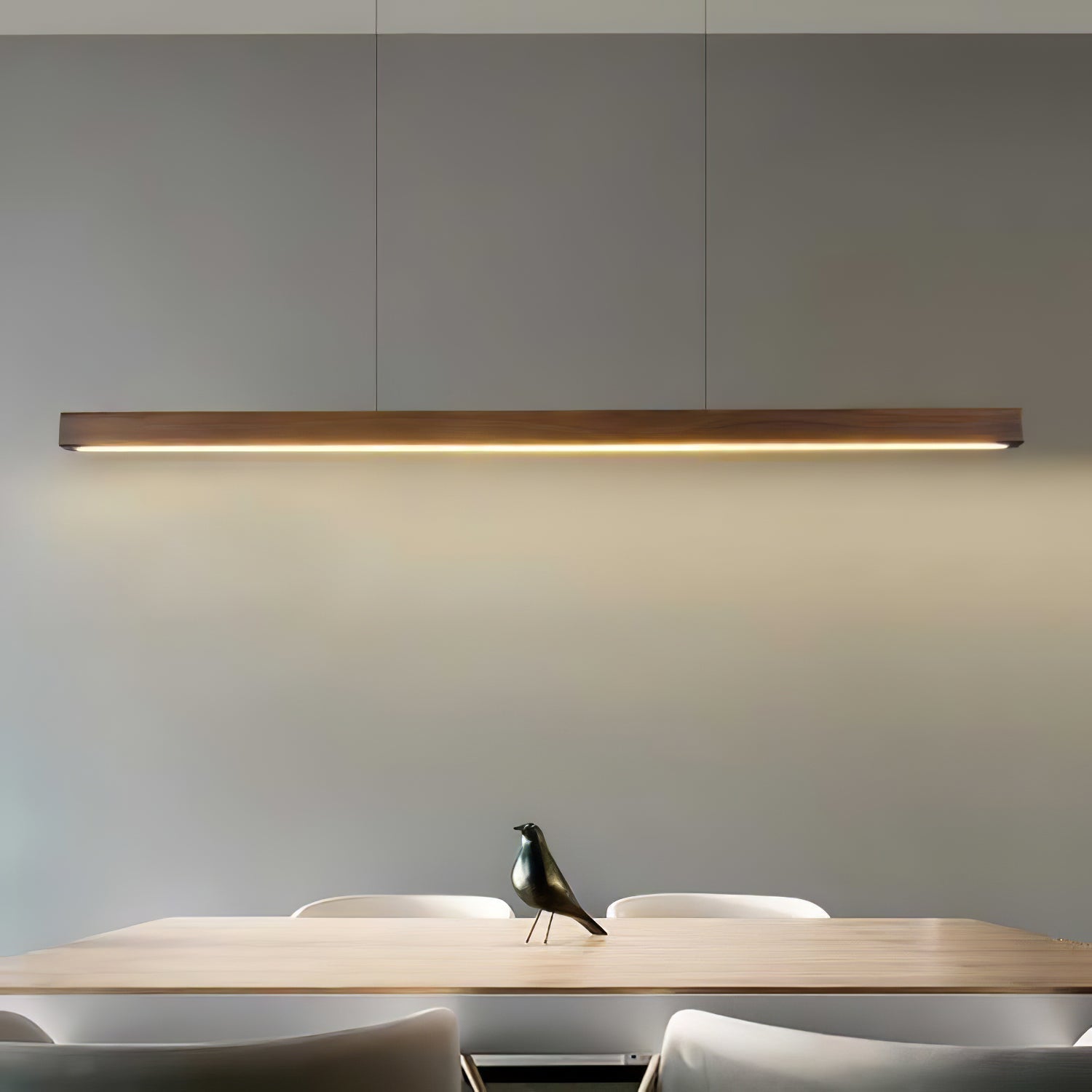 Rinalina Linear Minimalist Wood Pendant Light