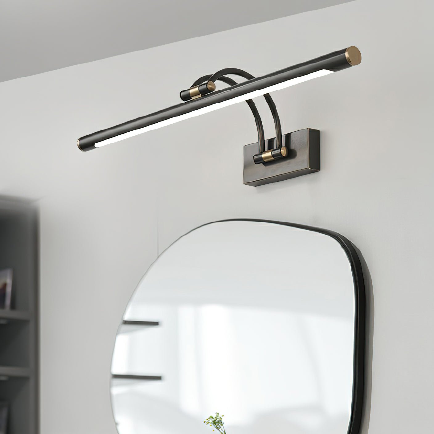 Solarielle Linear Vanity Brass Wall Light