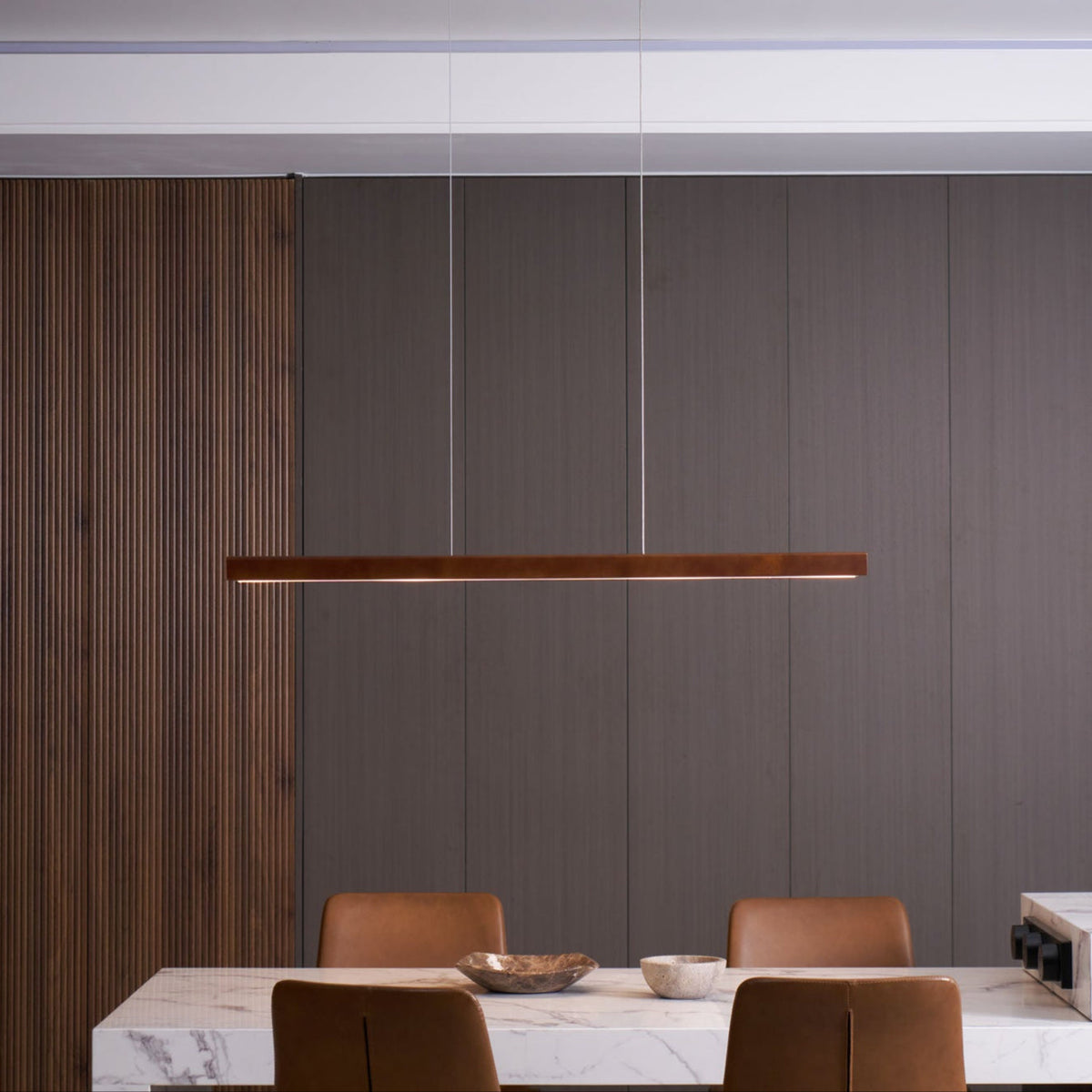 Calderwood Linear Wooden Pendant Light