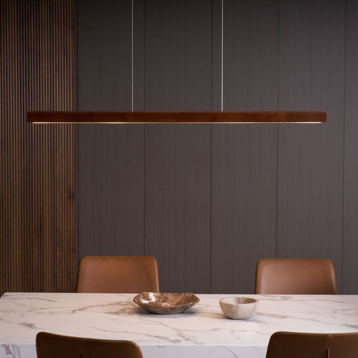 Rinalina Linear Minimalist Wood Pendant Light