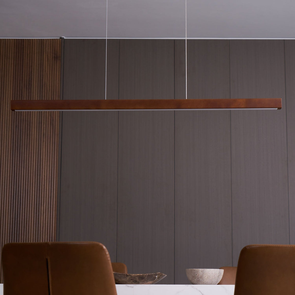 Rinalina Linear Minimalist Wood Pendant Light