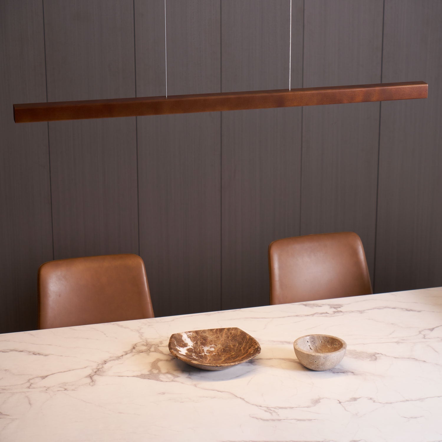 Rinalina Linear Minimalist Wood Pendant Light