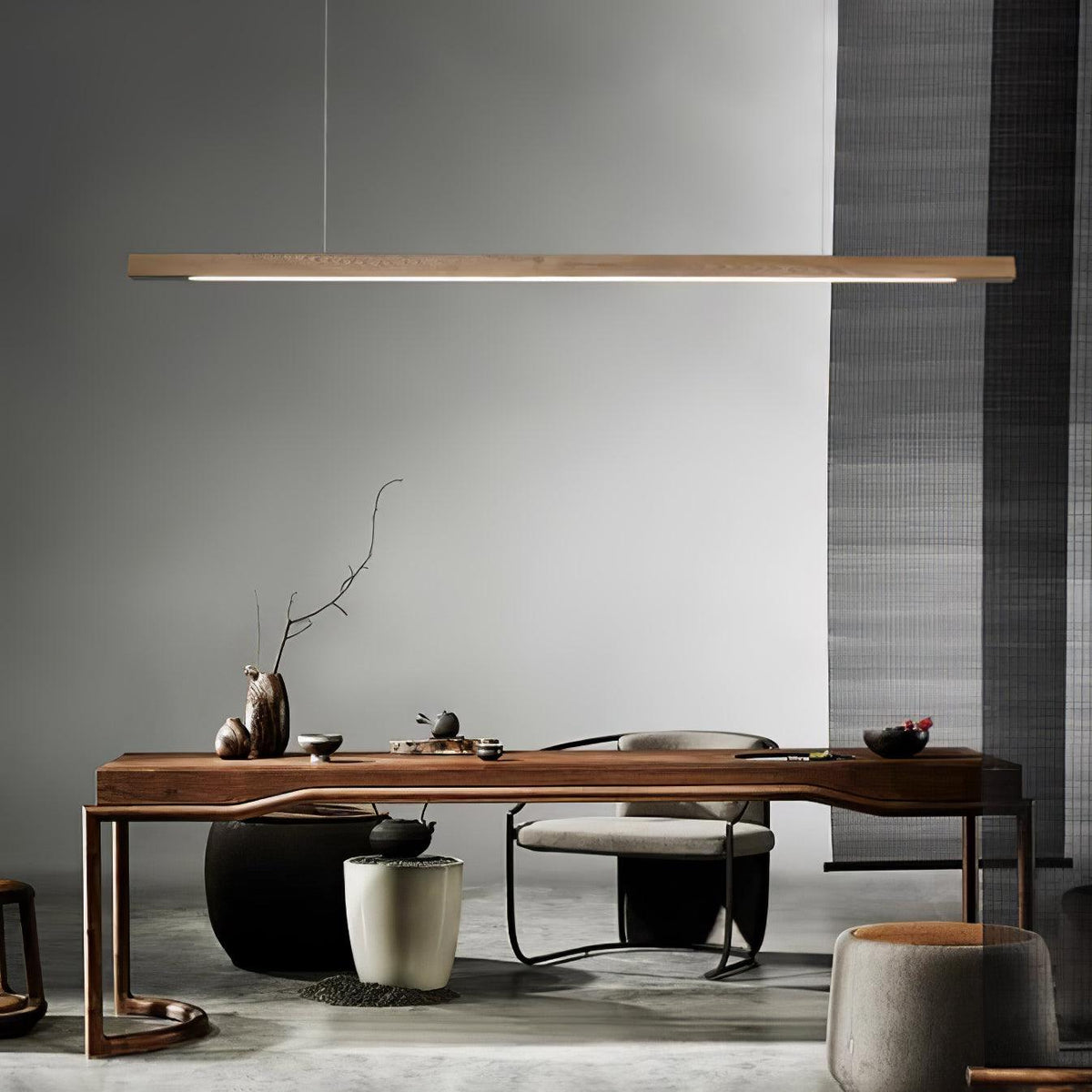 Calderwood Linear Wooden Pendant Light