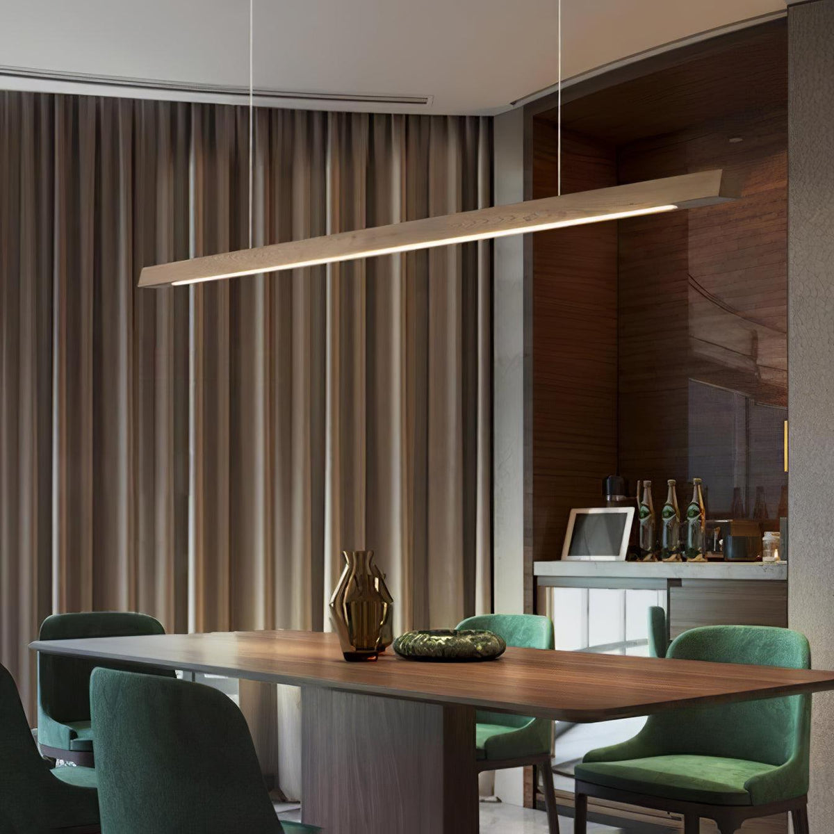 Calderwood Linear Wooden Pendant Light