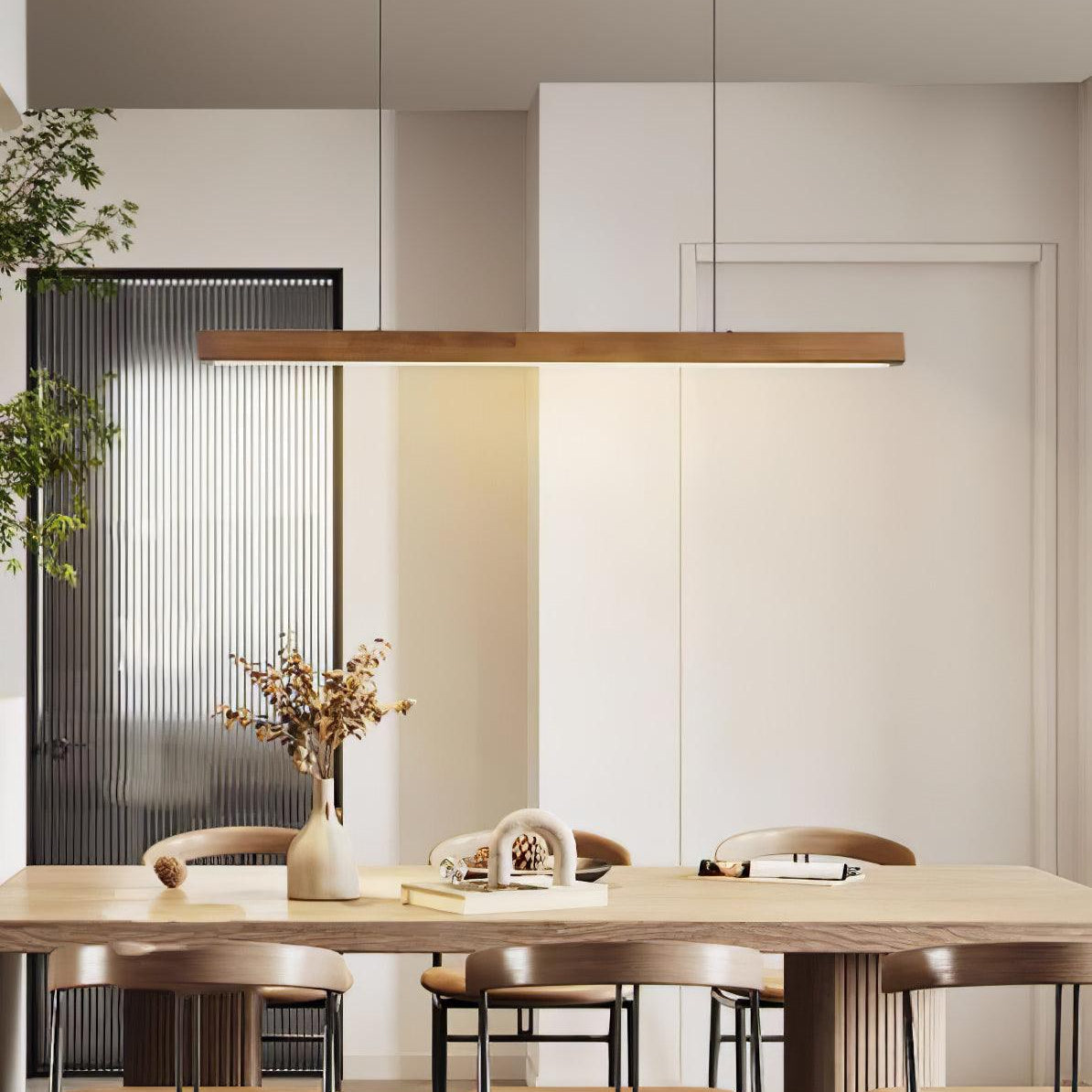 Calderwood Linear Wooden Pendant Light