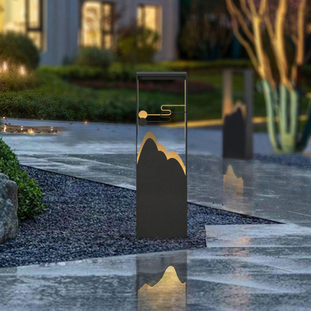 Zen Rustic Acrylic Outdoor Light