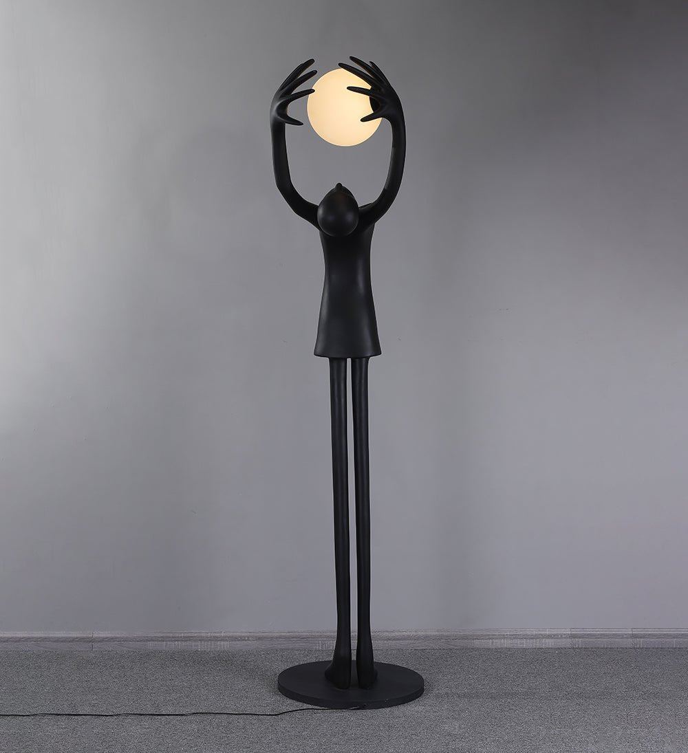 Lynorel Figurative Black Floor Lamp