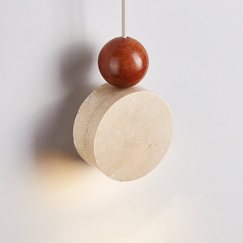 Opal Pendulum Yellow Travertine Pendant Lamp
