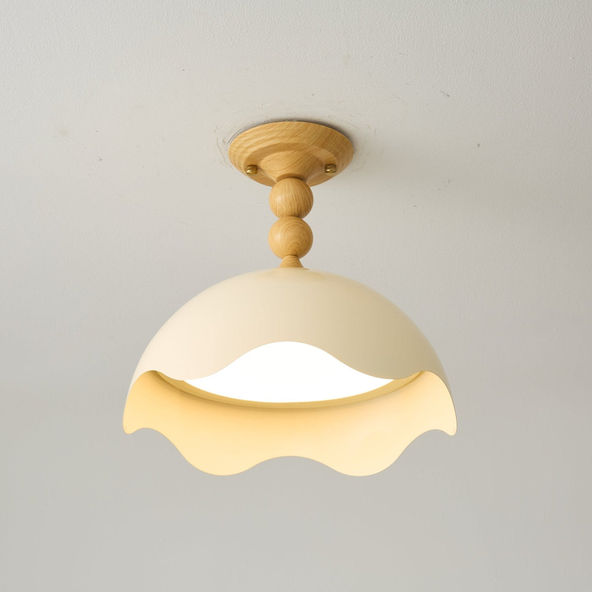 Solwick Scallop Flush Mount Ceiling Light