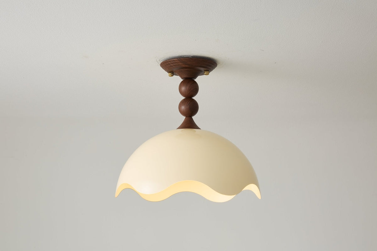 Solwick Scallop Flush Mount Ceiling Light