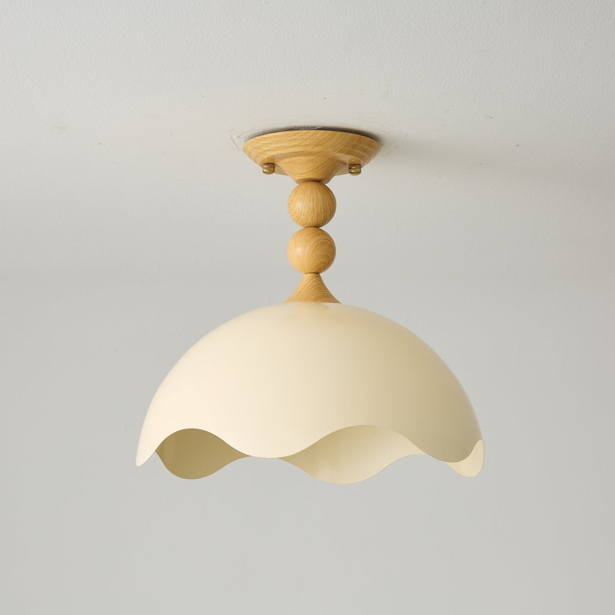 Solwick Scallop Flush Mount Ceiling Light