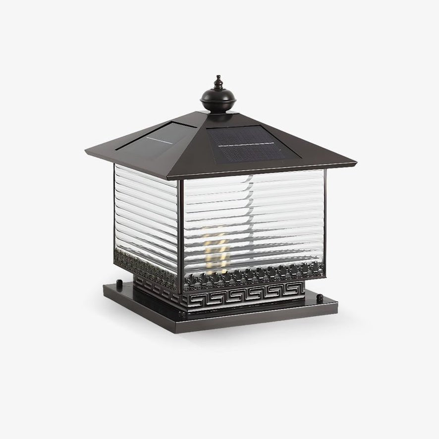 Syvenira Vintage Solar Pagoda Glass Outdoor Light