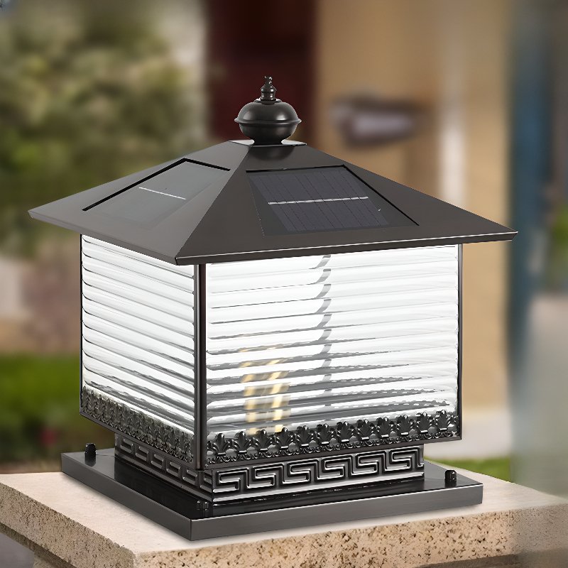 Syvenira Vintage Solar Pagoda Glass Outdoor Light