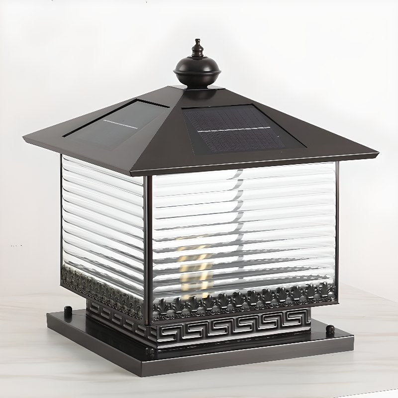 Syvenira Vintage Solar Pagoda Glass Outdoor Light