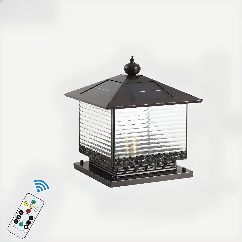 Syvenira Vintage Solar Pagoda Glass Outdoor Light