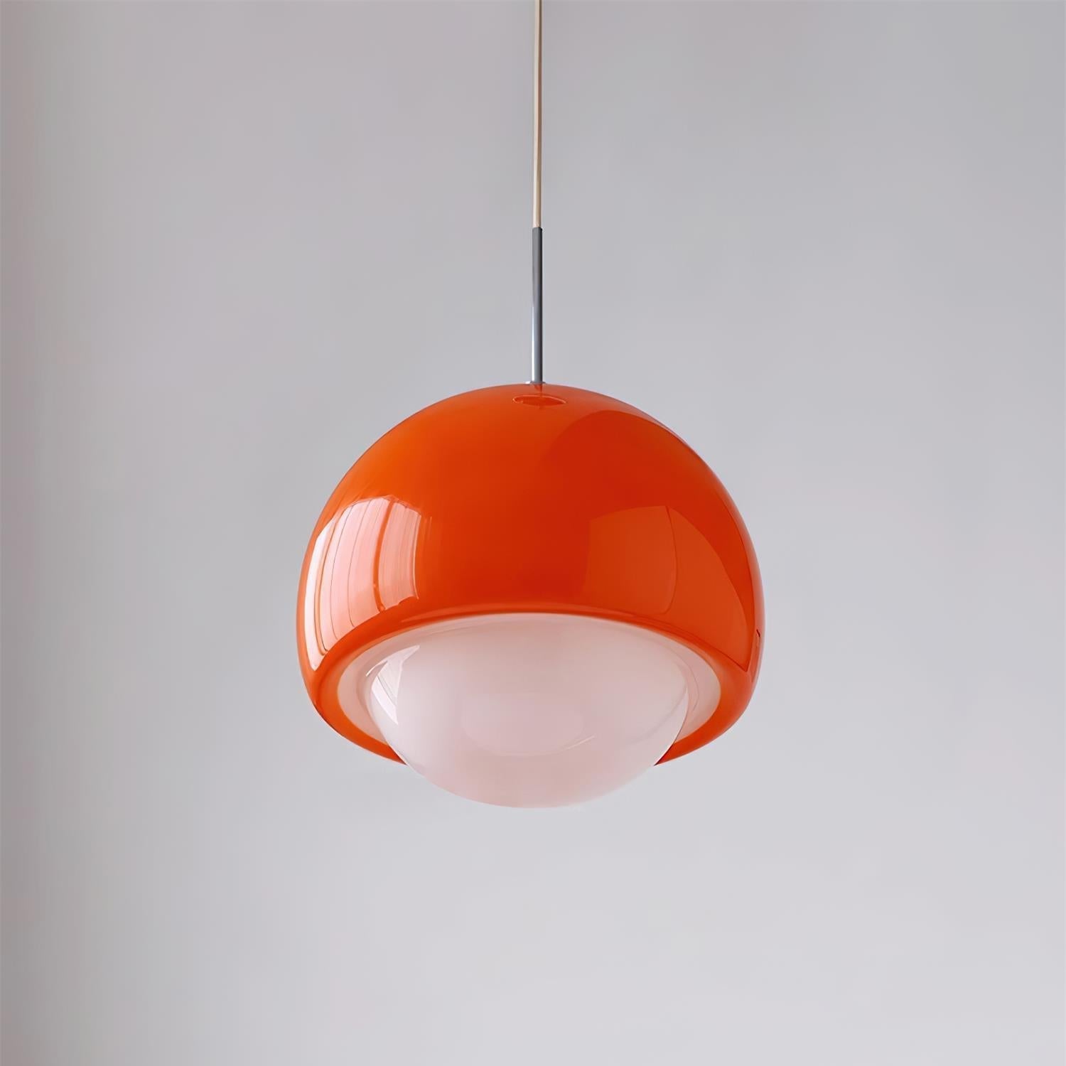 Pendant Light Glass Globe Retro Modern Style Colorful Soft Illumination - Neutral Decor