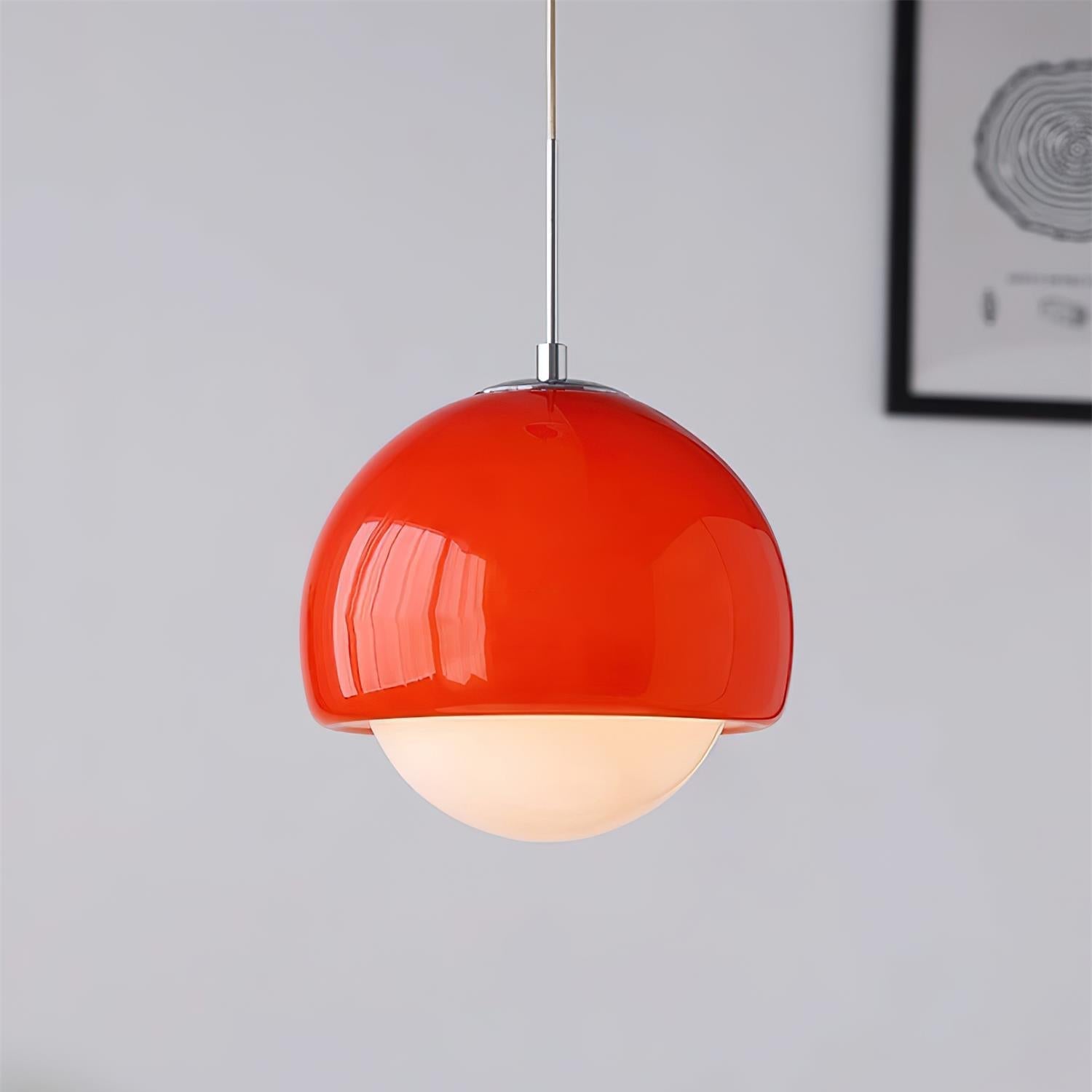 Pendant Light Glass Globe Retro Modern Style Colorful Soft Illumination - Neutral Decor