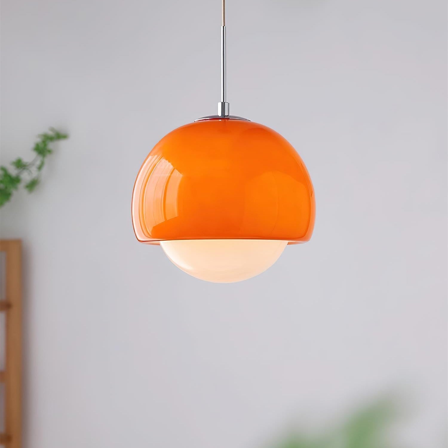 Pendant Light Glass Globe Retro Modern Style Colorful Soft Illumination - Neutral Decor