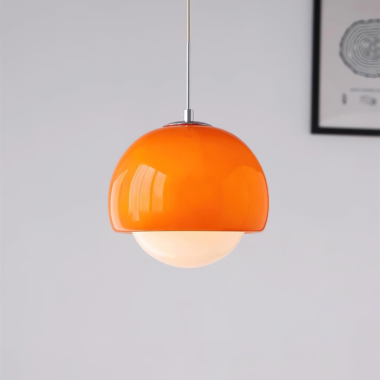 Pendant Light Glass Globe Retro Modern Style Colorful Soft Illumination - Neutral Decor
