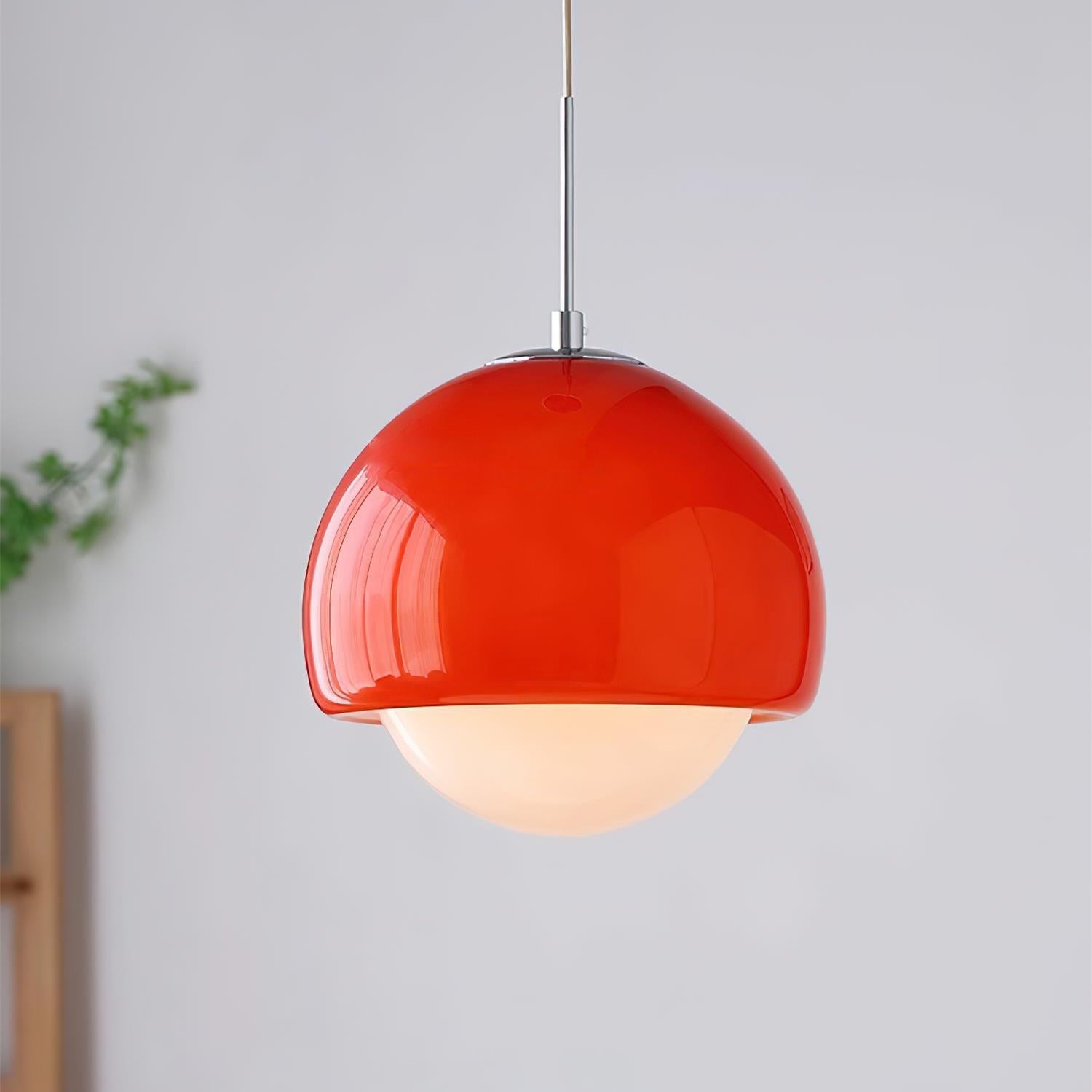 Pendant Light Glass Globe Retro Modern Style Colorful Soft Illumination - Neutral Decor