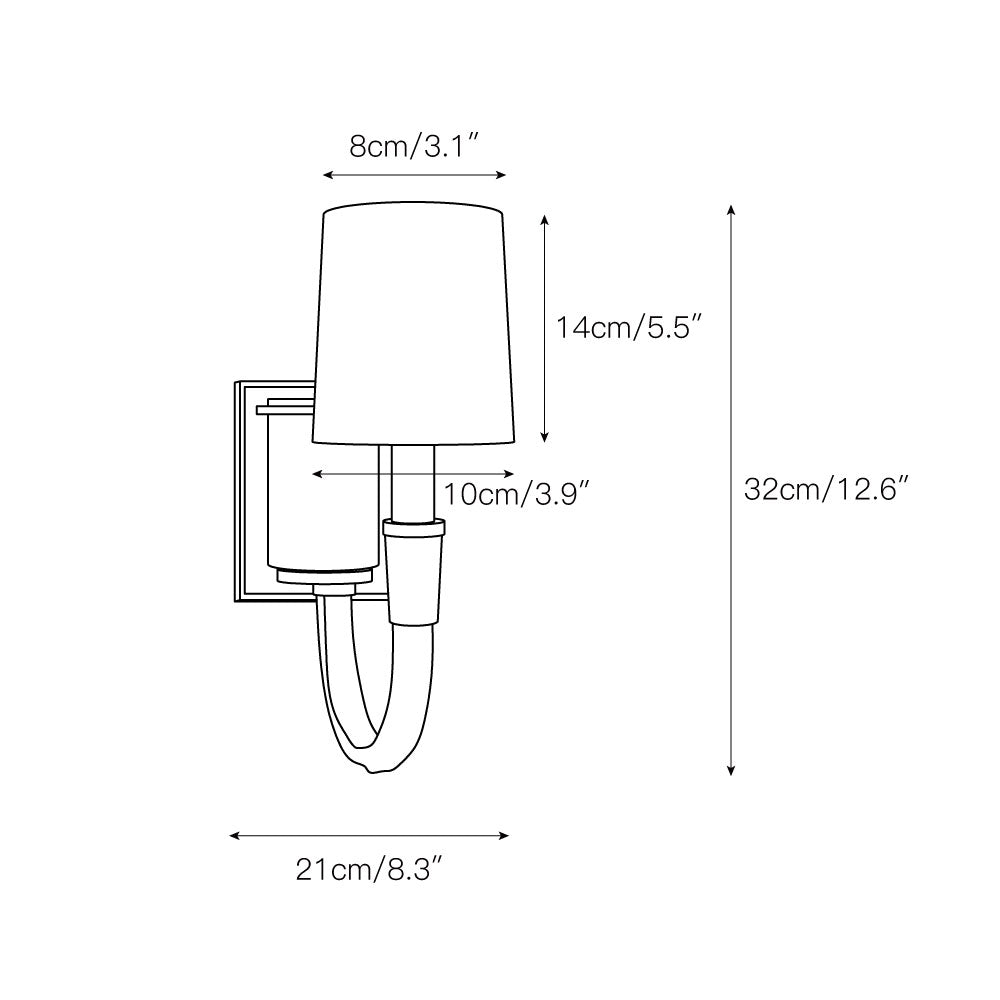 Etalarae Modern Minimalist Crystal Fabric Wall Lamp - Neutral Decor