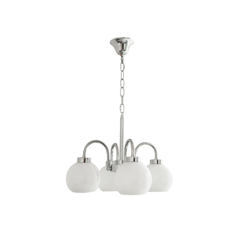 Liororian Chandelier Yellow Glass Globes