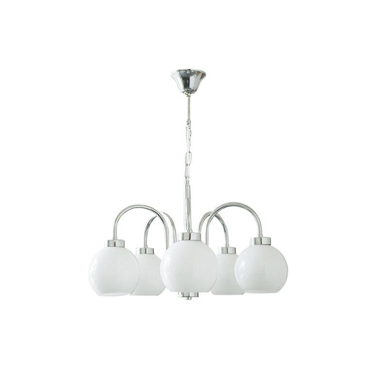 Liororian Chandelier Yellow Glass Globes