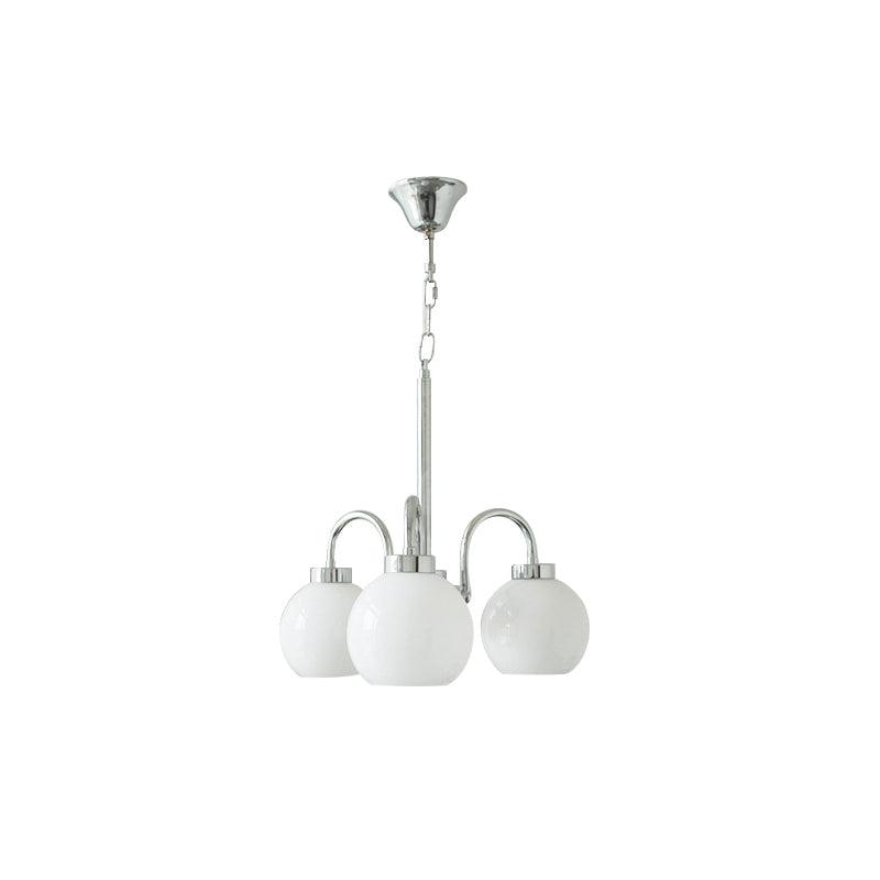 Liororian Chandelier Yellow Glass Globes