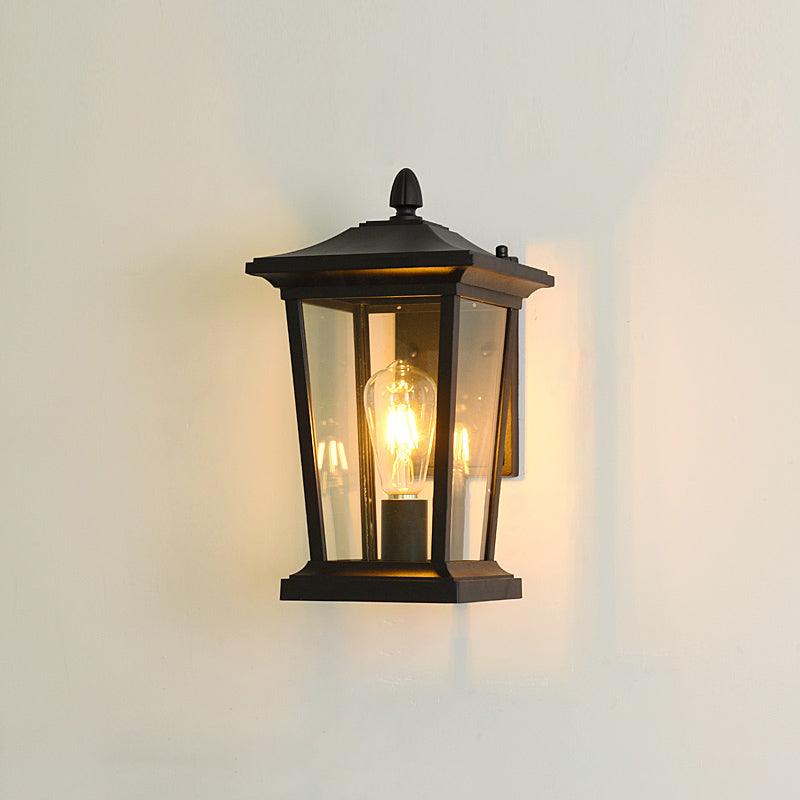 Edwin Birdcage Elegance Glass Outdoor Wall Lamp