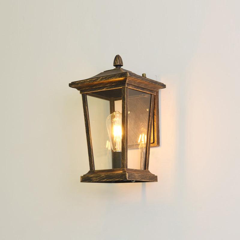 Edwin Birdcage Elegance Glass Outdoor Wall Lamp