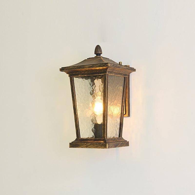 Edwin Birdcage Elegance Glass Outdoor Wall Lamp