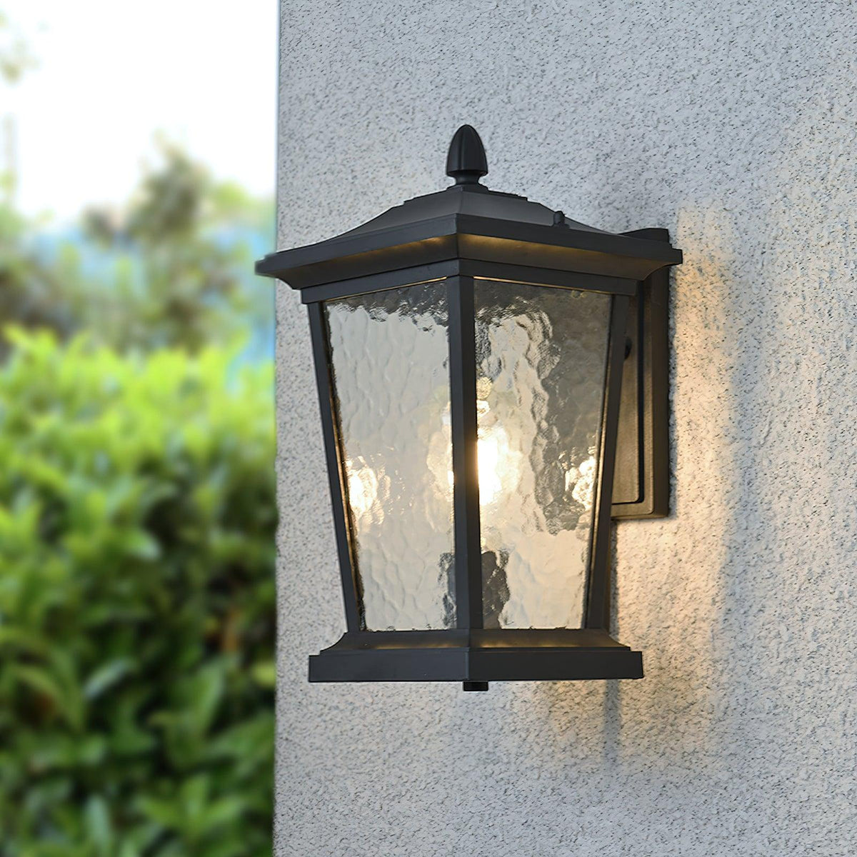 Edwin Birdcage Elegance Glass Outdoor Wall Lamp