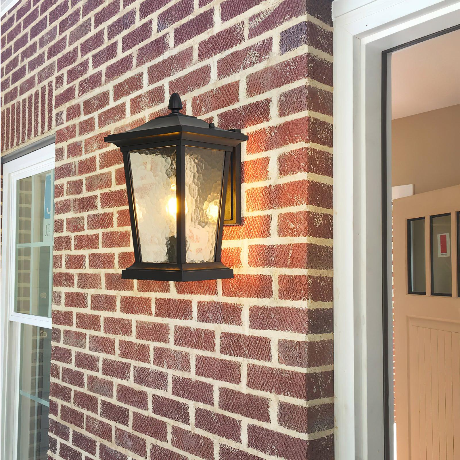 Edwin Birdcage Elegance Glass Outdoor Wall Lamp