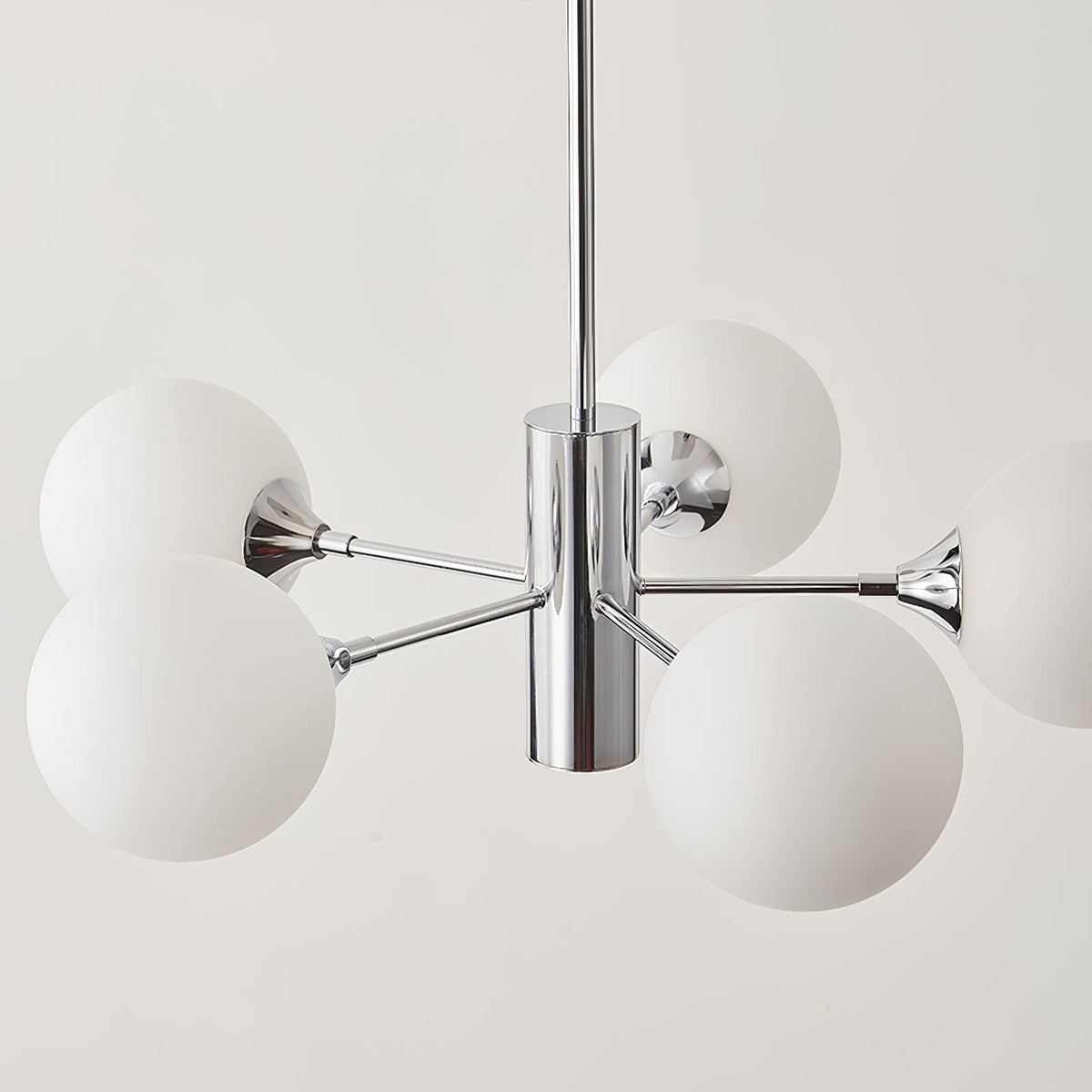 Eirivaria Chandelier Chrome Glass Globe