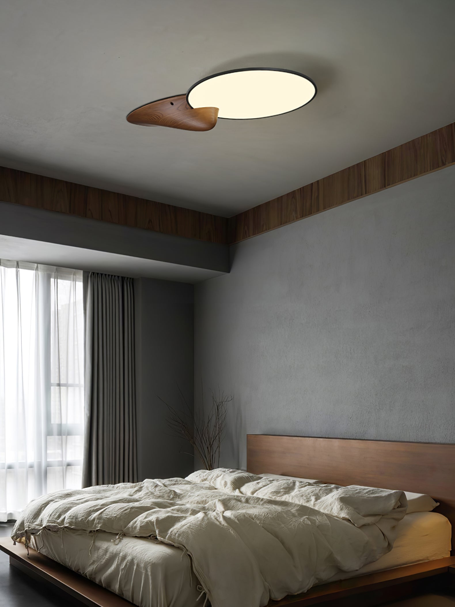 Zovenel Premium	Elegance Peak Wood Ceiling Lamp