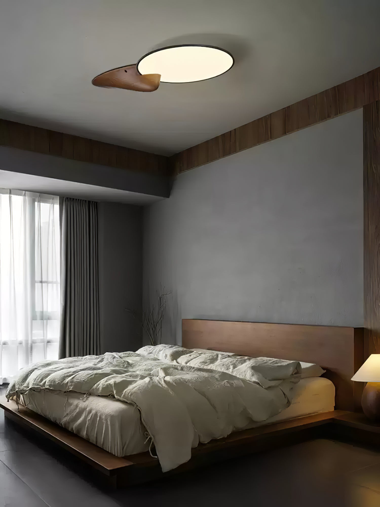 Zovenel Premium	Elegance Peak Wood Ceiling Lamp