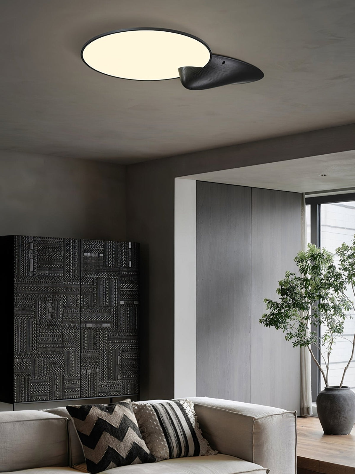 Zovenel Premium	Elegance Peak Wood Ceiling Lamp