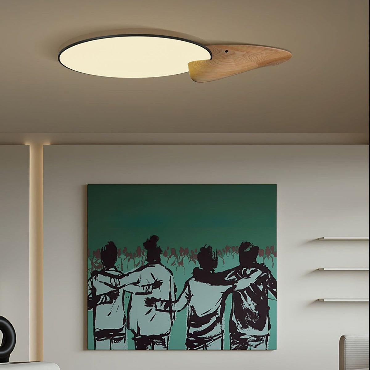 Zovenel Premium	Elegance Peak Wood Ceiling Lamp