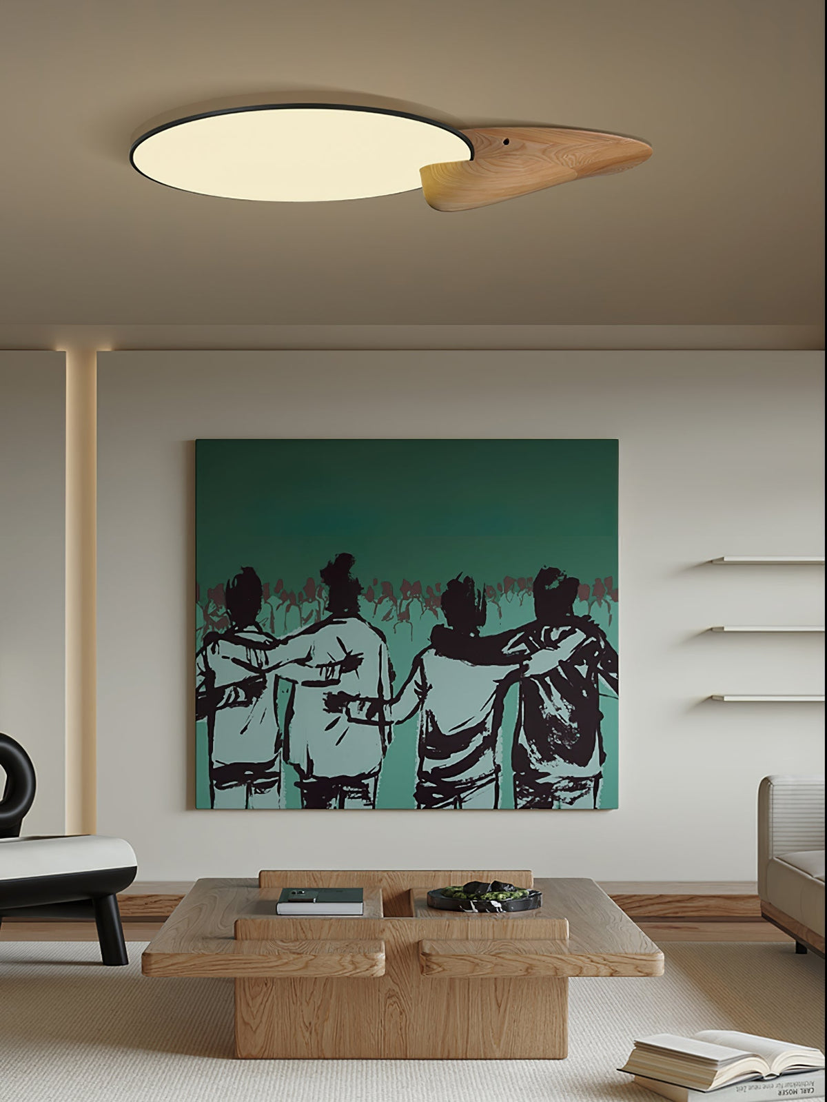 Zovenel Premium	Elegance Peak Wood Ceiling Lamp