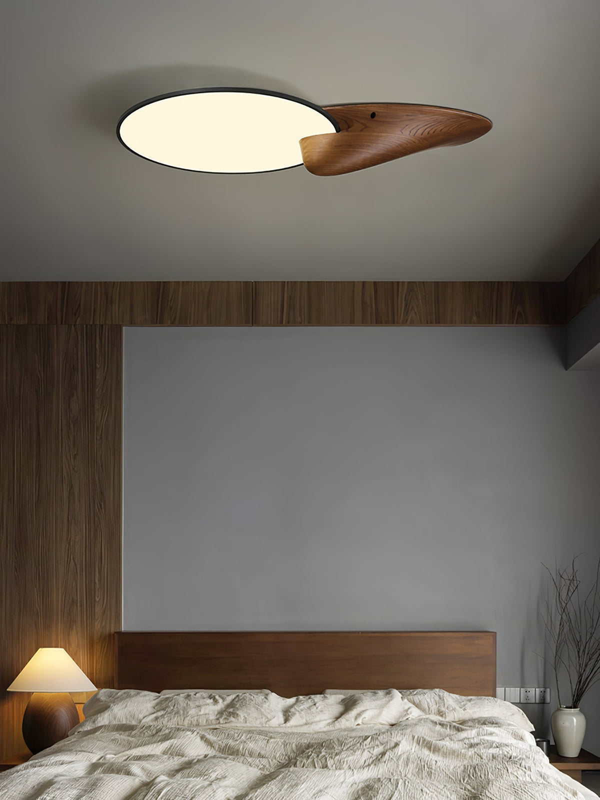 Zovenel Premium	Elegance Peak Wood Ceiling Lamp